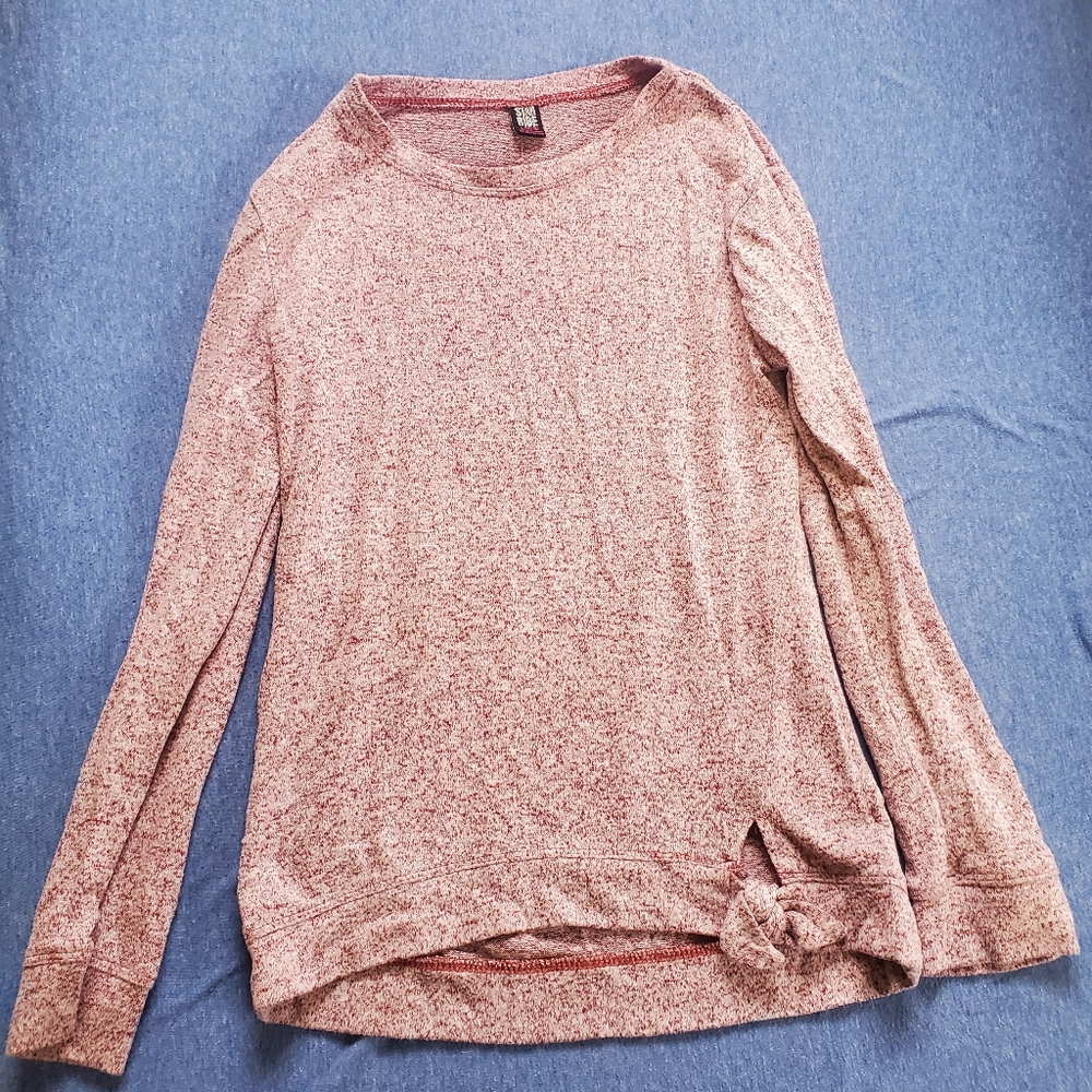 Large pink Star Ride side tie long sleeve tee